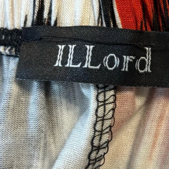 ILLORD Black Rust White Print One-Shoulder Jumpsuit Vacation Cruise Plus Size - Picture 5 of 7